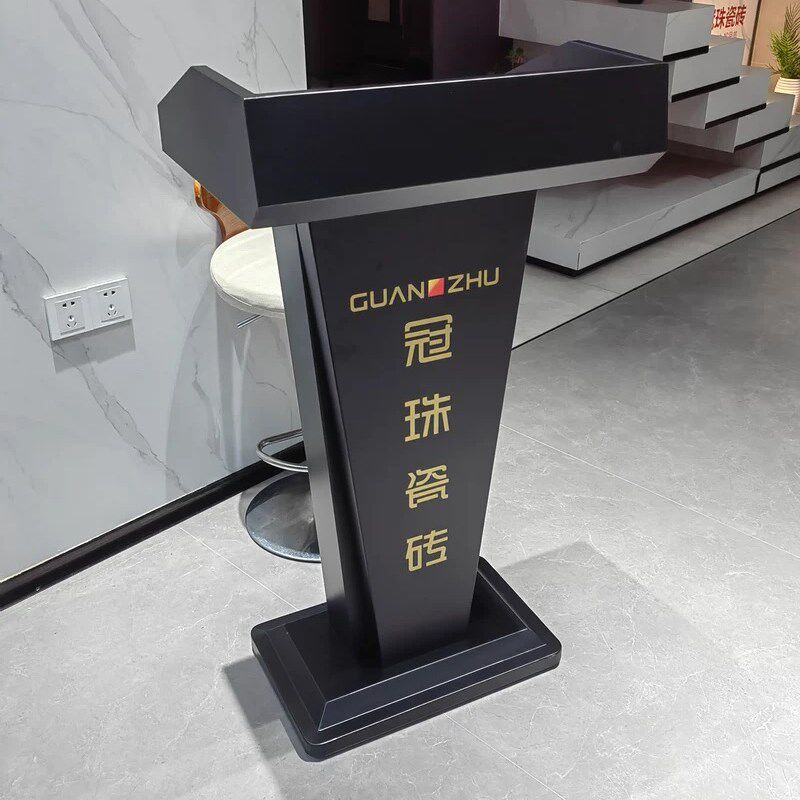 不锈钢高档4S店服务迎宾接待酒店主持发言小型烤漆前台咨客演讲台