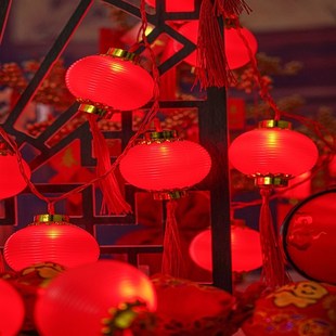 饰彩灯闪灯灯串过新年气氛小红灯笼led气氛灯挂饰喜庆 2023春节装