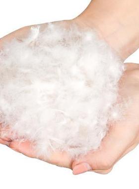 头工厂供纺织服装被子绒98纯白鸭绒清应RBM水货高源蓬松大朵优惠