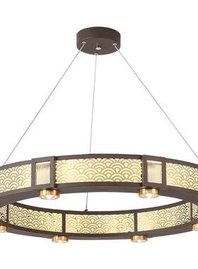 客225新中式厅吊灯餐0厅饭店包房别墅会所书L房茶室ED圆634形吊灯