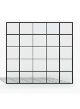 42极窄办屏公室断隔断分式层黑色铝合金风法玻璃隔工程DAY出口