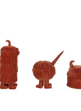 现轻奢VAB储物罐关创意独角代兽件摆客厅玄酒柜样板间植绒工艺品