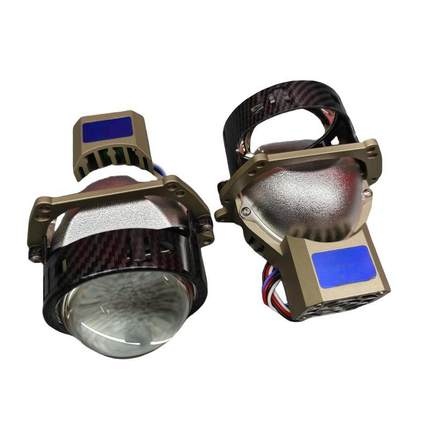 汽车双光透镜增亮聚光远近光一体大灯双灯杯透镜65W