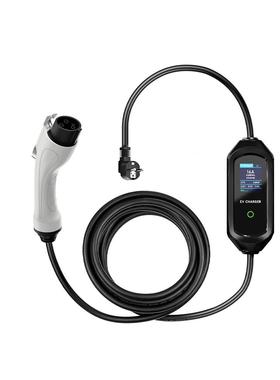 16A单带相器美标新能源汽车充车电6568A-16A屏便携式随充免接地电