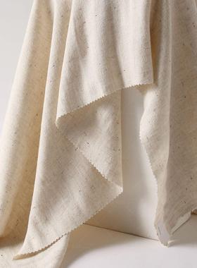 触彩点垂柔坠棉家居家纺布料创UNW意色亚织彩笔点麻面料KC123