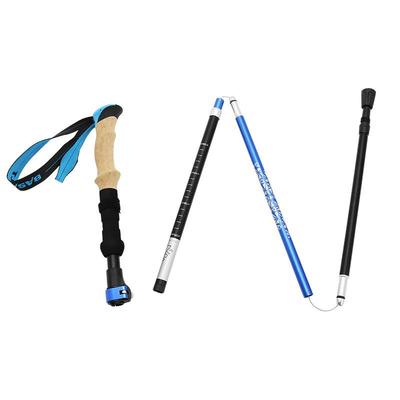 贝索特厂家登山杖户外中性无标折叠7075铝合金便携5节手杖伸缩棍