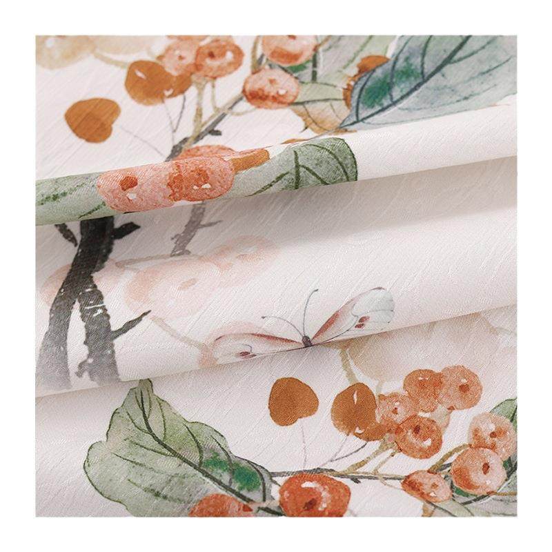 四面弹荷树枝花新花水墨印花面料ZAF春清夏连衣提裙女装旗袍布料,居家布艺,海绵垫/布料/面料/手工diy,淘宝优惠券,粉丝福利购,淘宝优惠卷