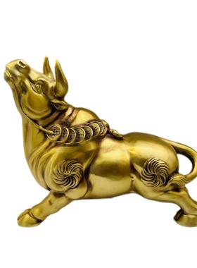 纯铜吉祥牛件福牛财老黄礼牛吉祥如意客厅玄见详情关电视柜家居摆