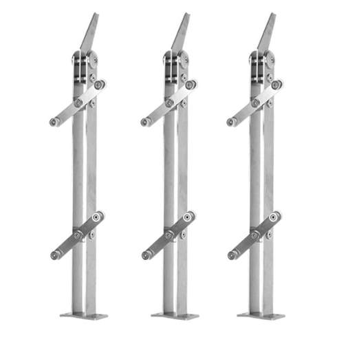 304不锈钢立柱楼梯扶手玻璃栏杆钢丝绳护栏景区河道安全防护栏