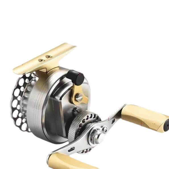 筏钓轮60全金属防海水前打桥筏冰钓轮伐轮带泄力防海水筏钓轮