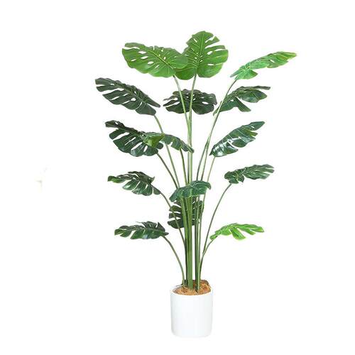 网红ins风仿真植物阔叶龟背盆栽室内客厅装饰摆件大型假绿植盆景