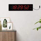 2025新款 挂钟长方形壁钟客厅卧室现代英文电子钟厂家