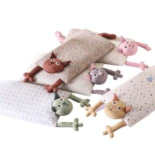 新款全棉双层纱卡通荞麦枕芯儿童学生成人护颈枕