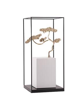 禅意新中式铜松树金属摆件样板房售楼处别墅酒店大堂软装饰品摆件