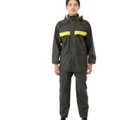 雨衣套装 透气雨衣 加厚针织布防暴雨男骑行干活户外工地成人分体式