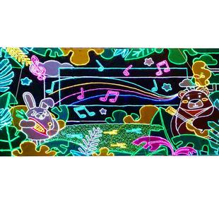 大型灯饰画天幕LED装饰美陈夜景灯光亮化户外商场购物街道外墙设