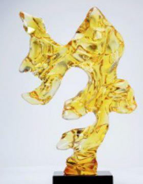 酒店玄关办公室创意桌面摆件透明树脂太湖石雕塑现代抽象客厅装饰