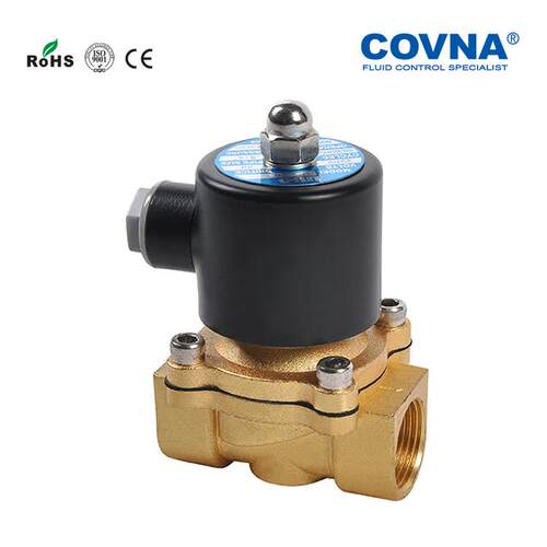 COVN进水2W黄铜常闭常开电磁阀零压启动两位两通阀门厂家