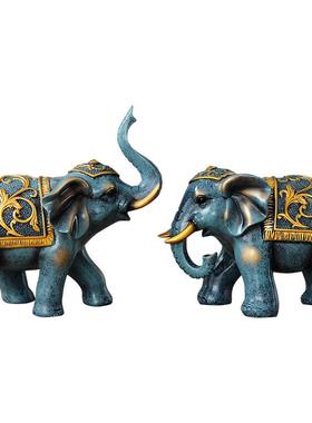 树脂摆件欧式创意大象招财守业办公室客厅办公室礼品客厅玄关摆件