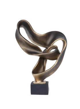 北欧抽象树脂飘带摆件样板房售楼部卧室书房客厅餐厅电视柜饰品