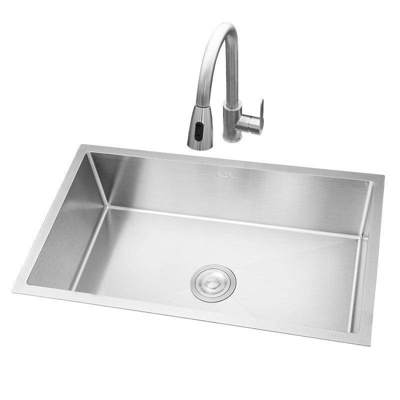 SUS304不锈钢洗菜盆拉丝手工水槽台下盆单槽加厚厨房洗碗池大小号,家装主材,水槽套餐,淘宝优惠券,粉丝福利购,淘宝优惠卷