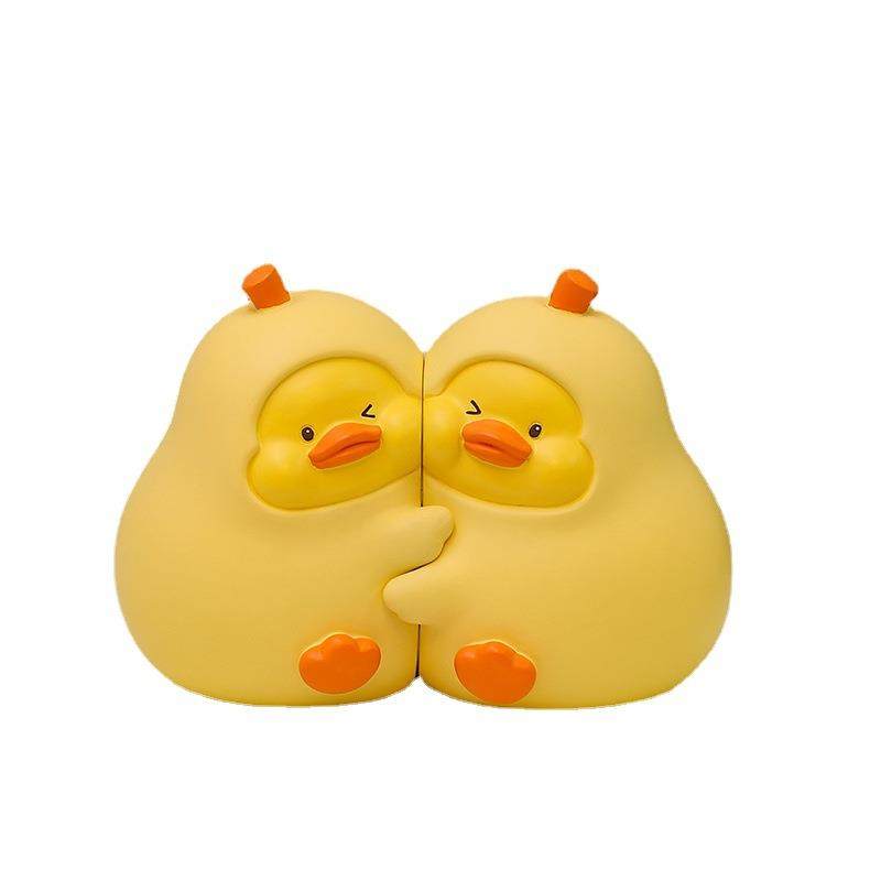 创意礼品居家装饰摆件抱抱鸭树脂装饰情人结情侣礼物书架书档摆件,家居饰品,装饰摆件,淘宝优惠券,粉丝福利购,淘宝优惠卷