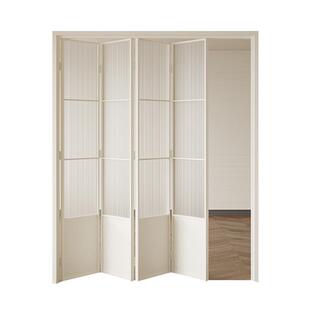 法式复古铝合金折叠门无地轨客厅阳台卫生间厨房开放式玻璃折叠门