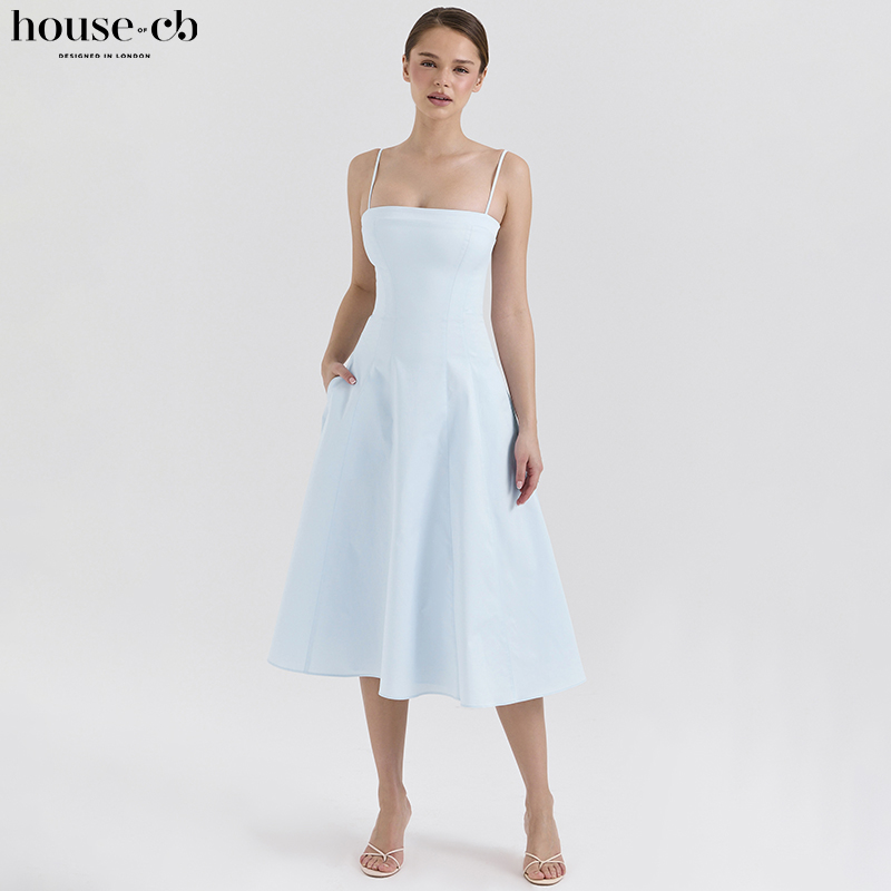 HouseofCB简约弹力棉中长裙