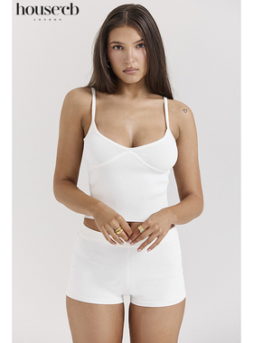 House of CB 百搭简约白色紧致针织上衣Summer