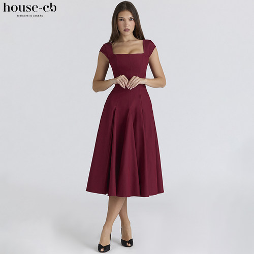 HouseofCB大方斜纹中长裙