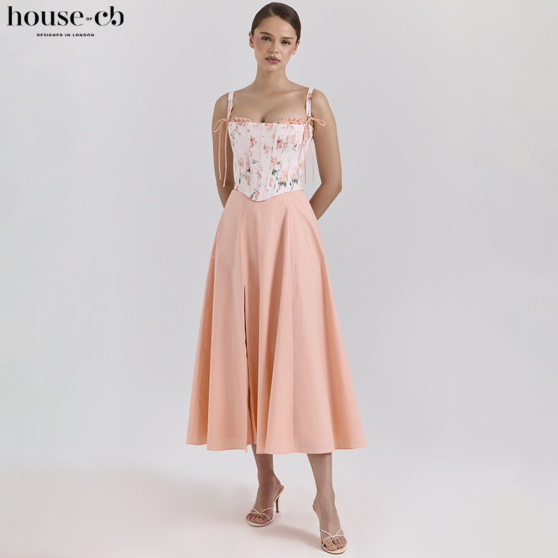 HouseofCB可拆卸束腰中长裙