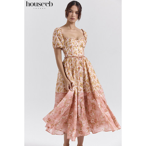 HouseofCB休闲度假印花连衣裙