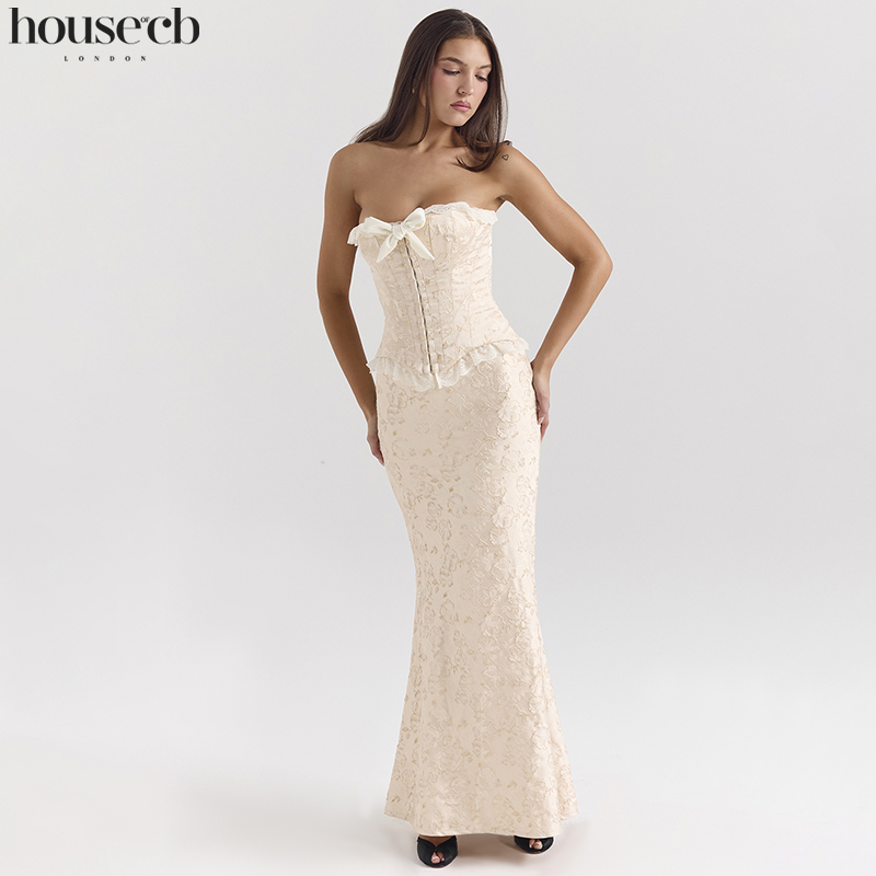 HouseofCB法式优雅提花半身裙