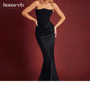 House of CB露肩紧身胸衣连衣裙