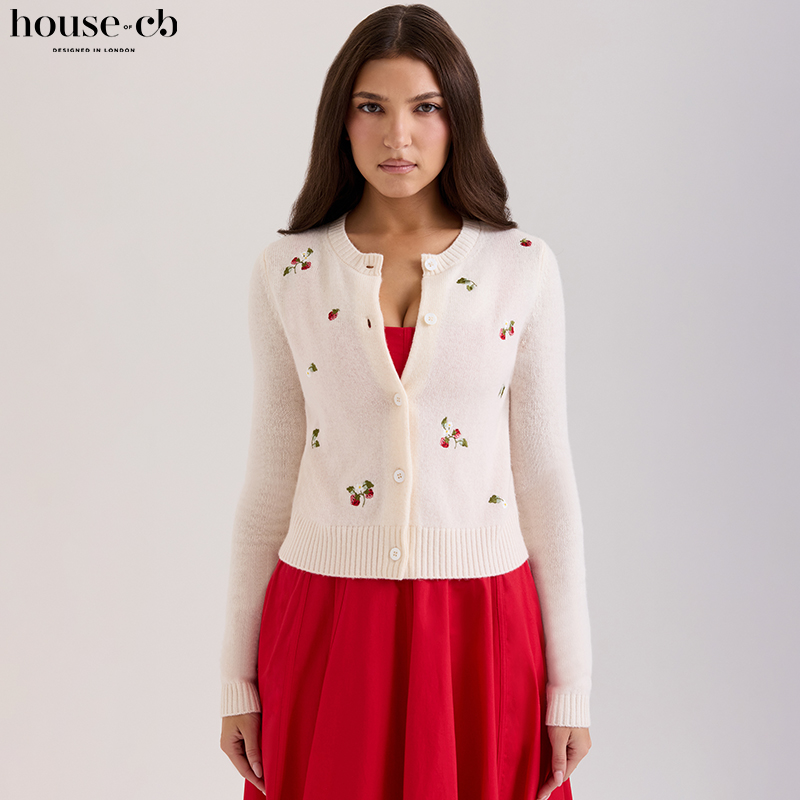 HouseofCB简约甜美绣花开衫