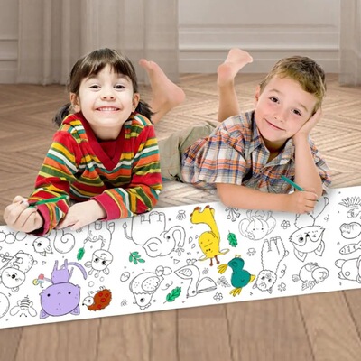 Large Children Drawing Roll Toddlers Coloring Poster Art