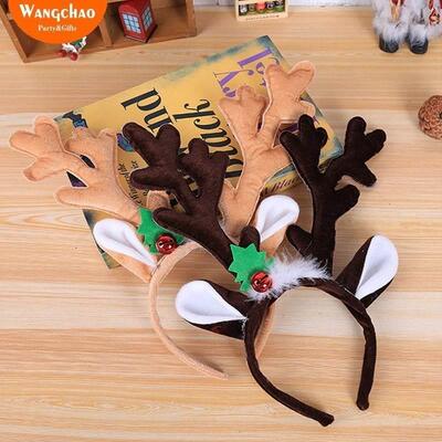 Reindeer Headband Horns Cosplay Antlers Christmas Deer Ears