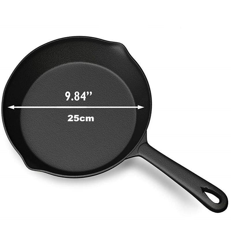 Cast Iron Skillet 9.84 Inch (25cm) Heavy Duty Pan - Product image 3