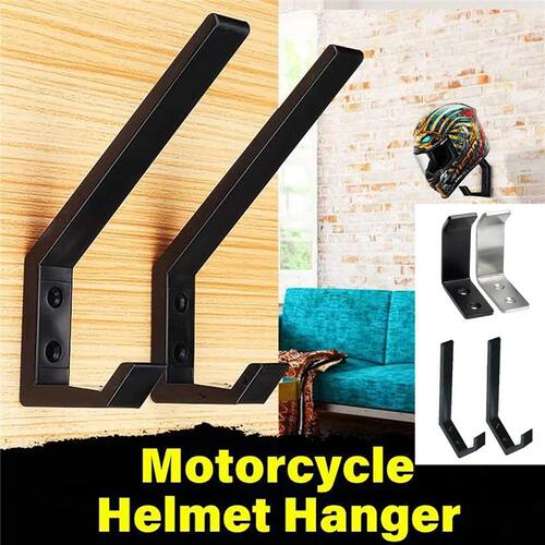 Stainless Steel Motorcycle Helmet Holder Wall Hanger Home Lu