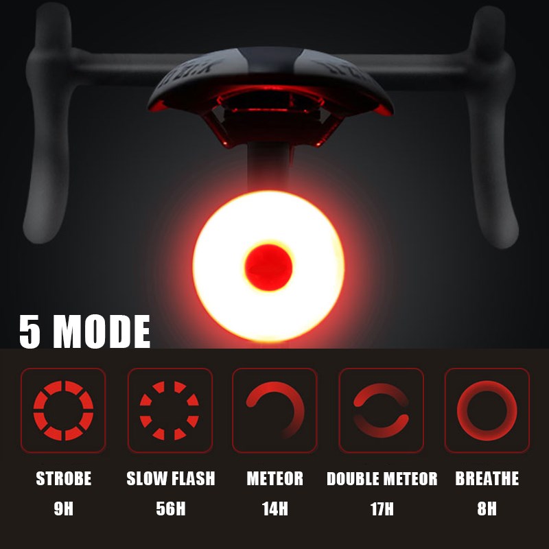 Backpack-Lamp Helmet Tail-Light Bike Led Bicycle Chargeable