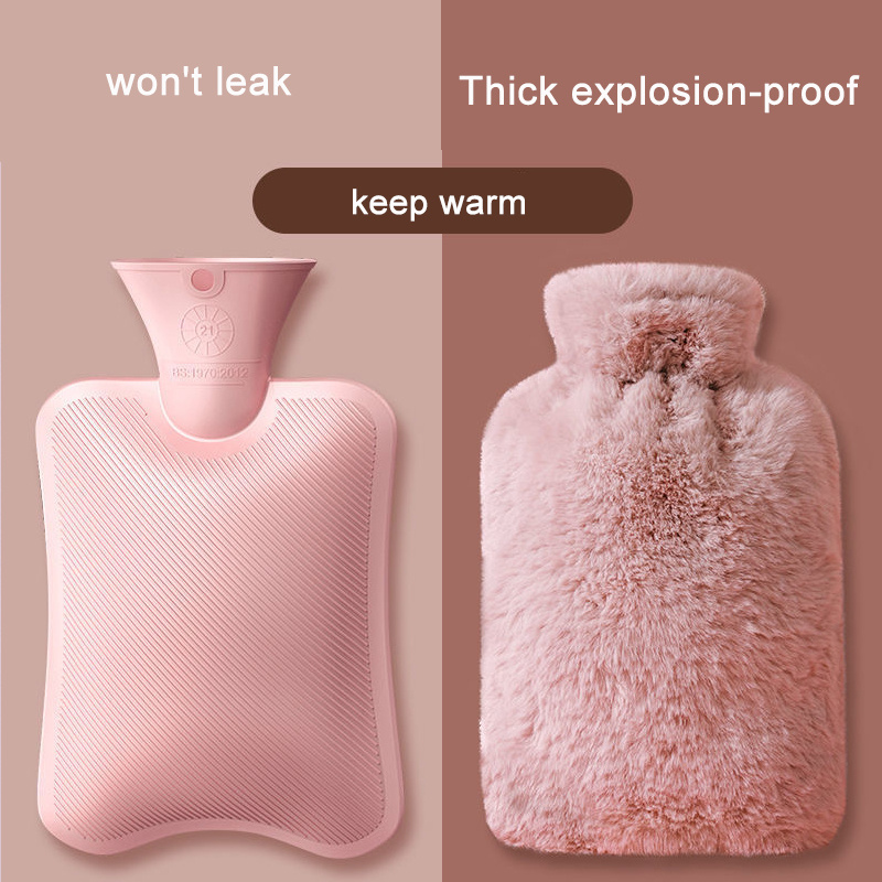 2000ml Winter Plush Hot Water Bag PVC Explosion proof and He