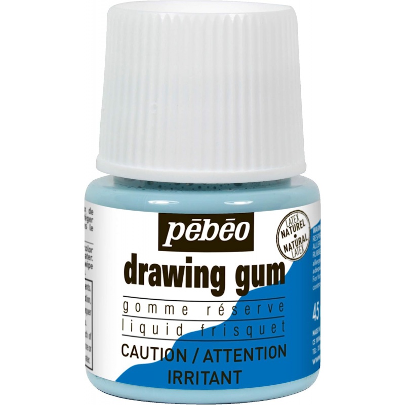 Pebeo Easy Peel Liquid Latex Masking Fluid Drawing Gum Dries