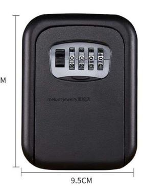 4 Digit Combination Key Lock Box Aluminum Wall Mounted Key