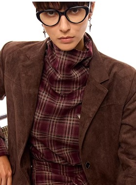 LOLO MIRIAM25秋时尚套装格子衬衫复古半身裙潮流外套83128G003