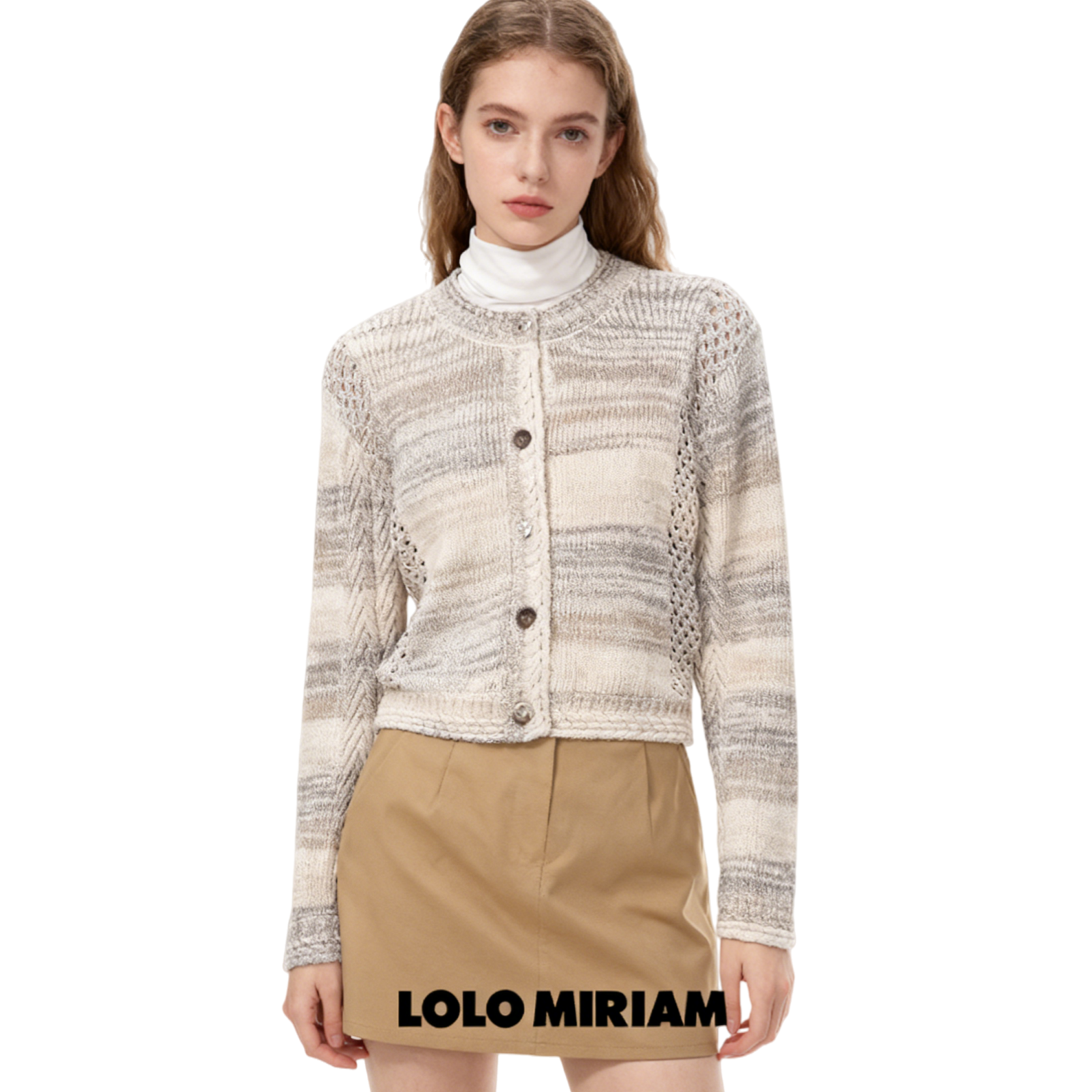 LOLO MIRIAM26春夏毛针织开衫短款轻薄外套小香风极简213220M018