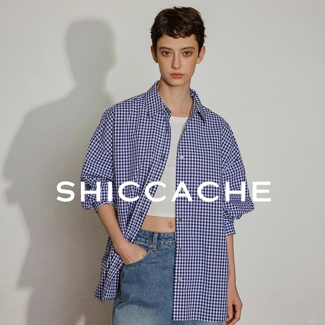 希凯驰25秋衬衫女蓝格纹宽松复古31627002,女装/女士精品,衬衫,淘宝优惠券,粉丝福利购,淘宝优惠卷