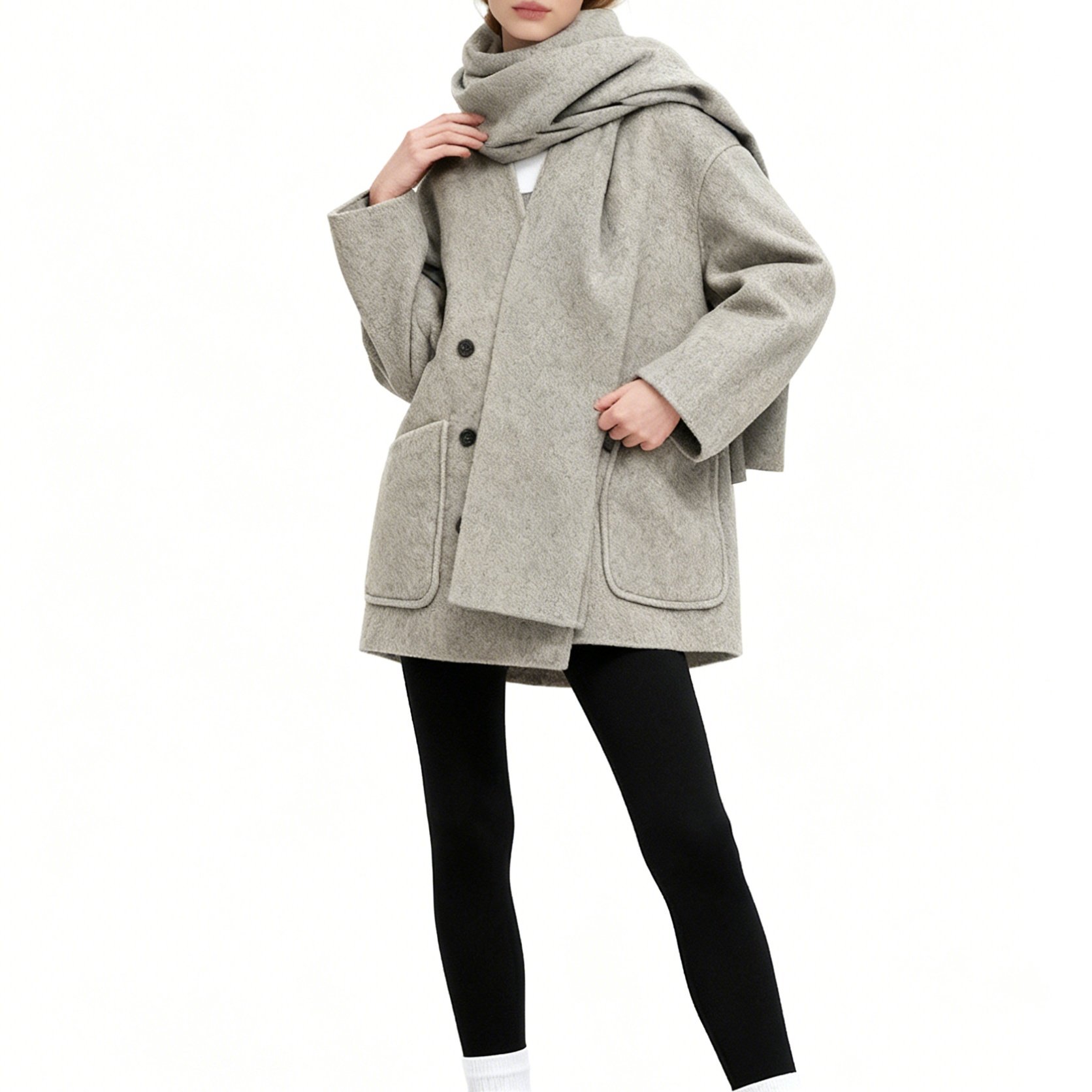 LOLO MIRIAM25冬绵羊毛双面毛呢长外套双排扣设计感43128A009,女装/女士精品,毛呢外套,淘宝优惠券,粉丝福利购,淘宝优惠卷