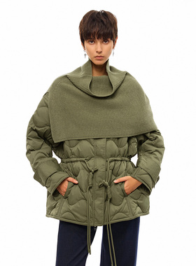 LOLO MIRIAM25冬披肩针织围脖收腰白鸭羽绒服女外套331284161006