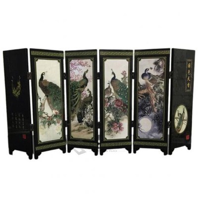 现货Hot Woode 6-Pael  Scree Room Divider Fdig Partitio Gi