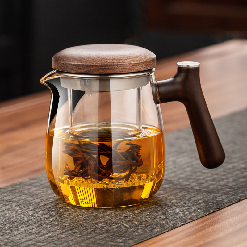 耐高温茶水分离玻璃茶壶